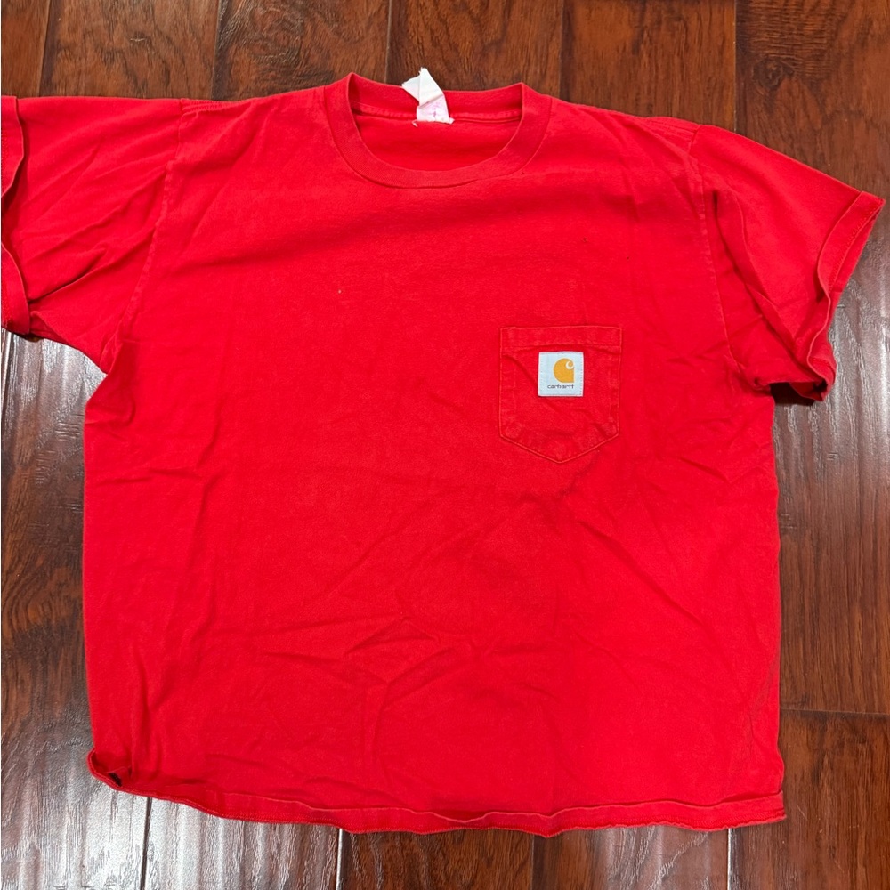 Carhartt Red Tee with Pocket XL vintage